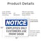 Signmission Employees Only Customers Use Front Door OSHA Notice Sign, Plastic, 14in W x 10in L, 2PK OS-2PACK-NS-P-1014-L-11992 - alternate 2